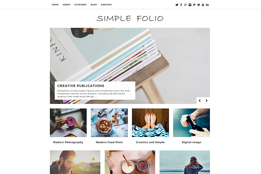 Simple Folio WordPress Theme in WordPress Portfolio Themes - product preview 8