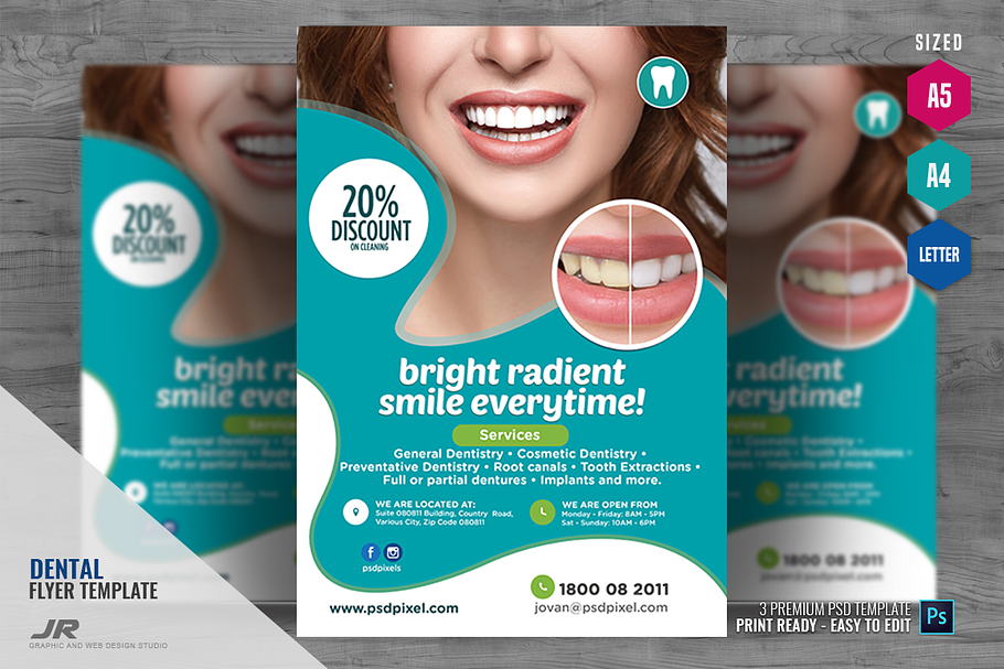 Dental Services Flyer in Flyer Templates - product preview 8