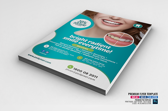 Dental Services Flyer in Flyer Templates - product preview 1