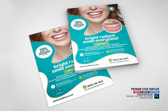 Dental Services Flyer in Flyer Templates - product preview 4