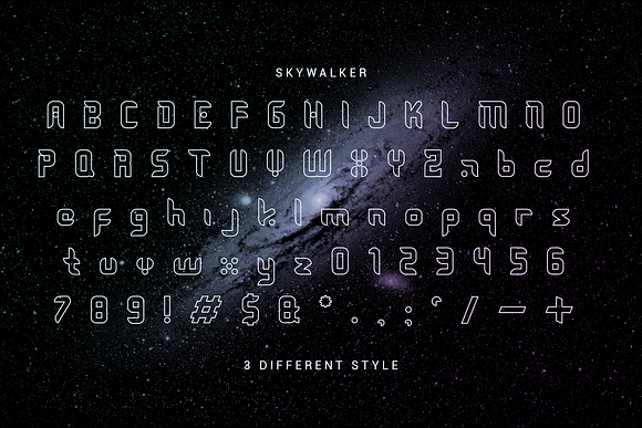 Skywalker - Futuristic in Display Fonts - product preview 7
