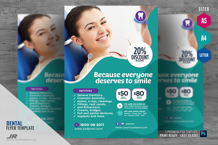 General Dentistry Services in Flyer Templates - product preview 8