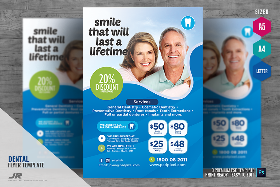 Dental Care Services Flyer in Flyer Templates - product preview 8