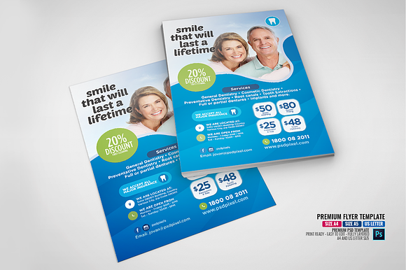 Dental Care Services Flyer in Flyer Templates - product preview 3