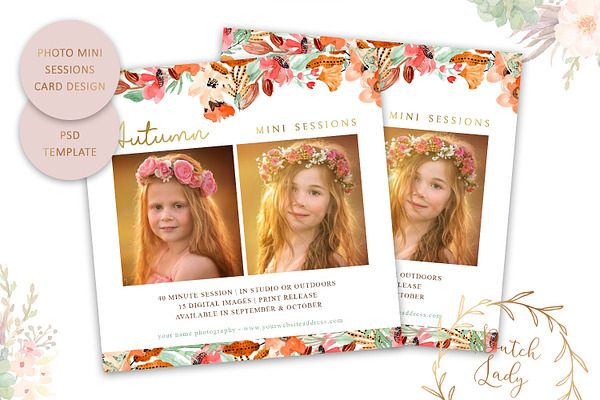 PSD Photo Session Card Template #46