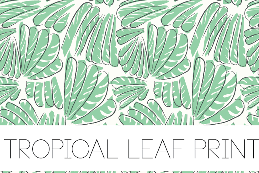 SEAMLESS TROPICAL LEAF PRINT VECTOR in Graphics - product preview 8