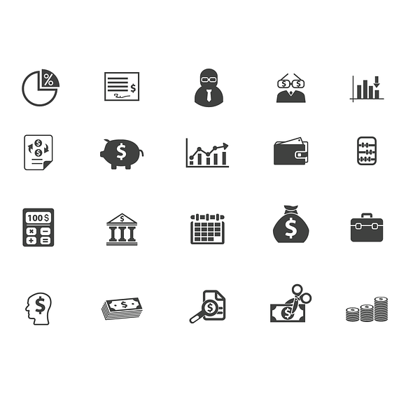 20 accounting business icons in Graphics - product preview 1