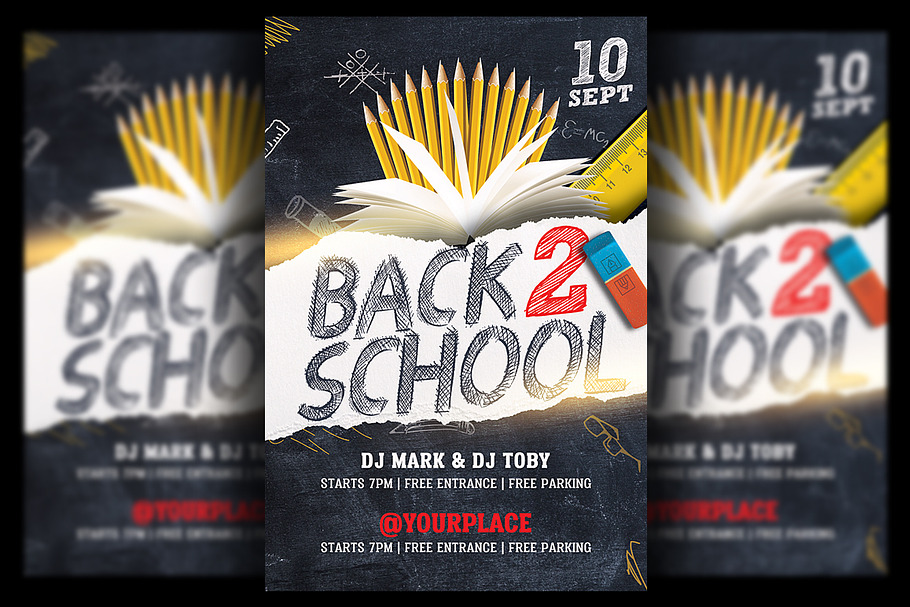 Back To School Flyer Template in Flyer Templates - product preview 8