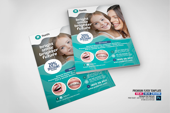 Dental Clinic Flyer in Flyer Templates - product preview 3