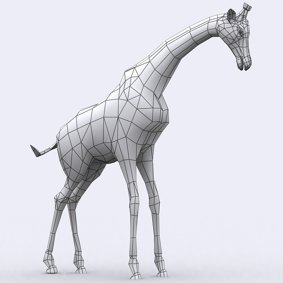 3DRT - Safari animals - Giraffe in Animals - product preview 1
