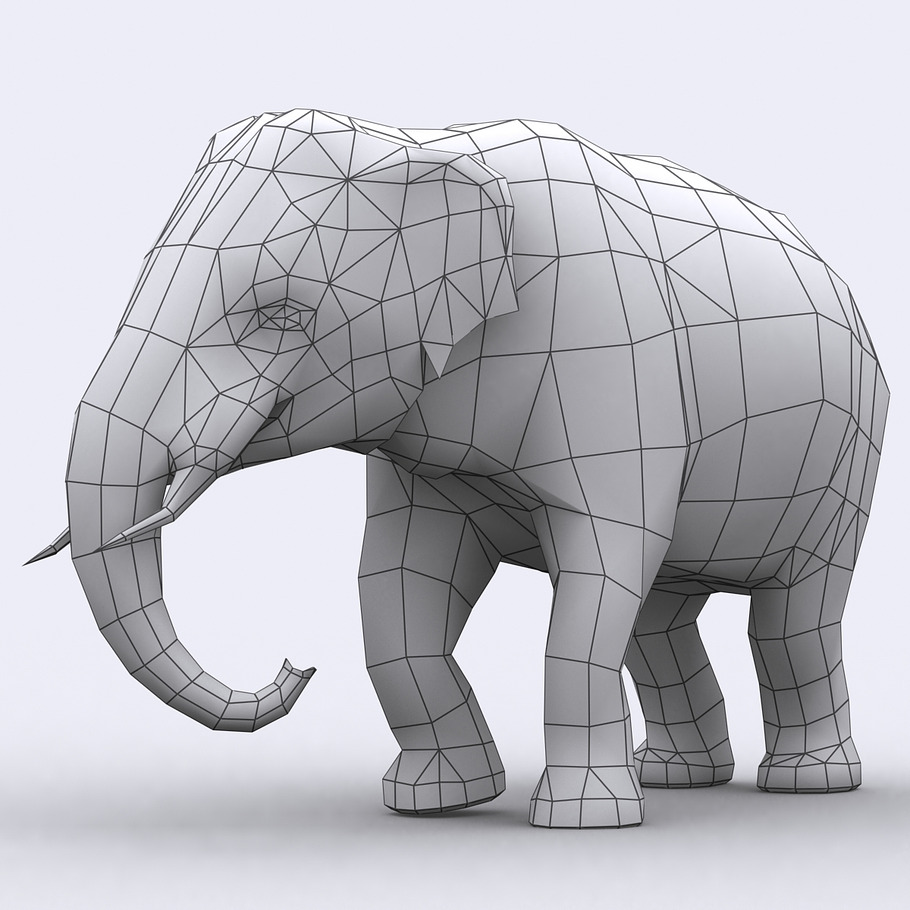 3DRT - Safari animals - Elephant in Animals - product preview 1