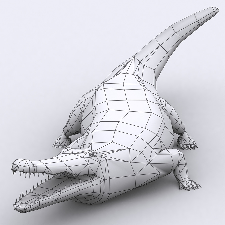 3DRT - Safari animals - Crocodile in Animals - product preview 1