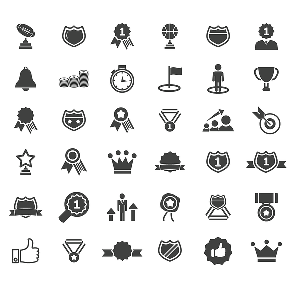 36 awards icons in Graphics - product preview 1