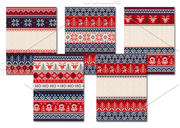 30 Seamless Knitted Borders in Illustrations - product preview 5