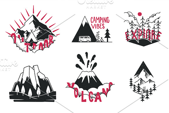 Camping Badges Part III in Logo Templates - product preview 1