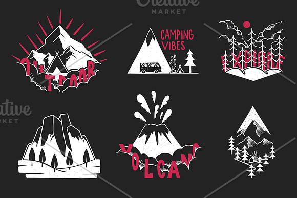 Camping Badges Part III in Logo Templates - product preview 2