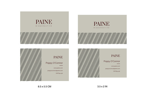 PAINE Business Card in Business Card Templates - product preview 2
