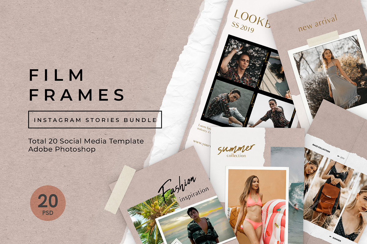 Film Frame Instagram Stories Bundle in Instagram Templates - product preview 8