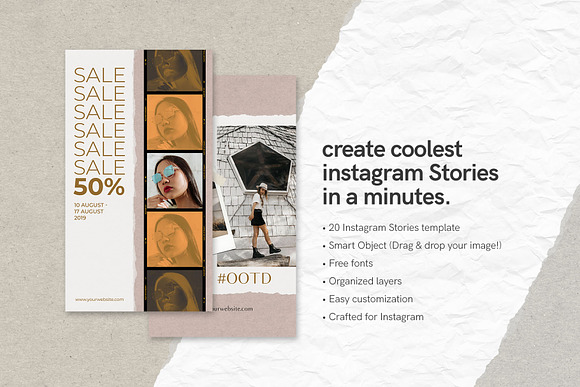 Film Frame Instagram Stories Bundle in Instagram Templates - product preview 2