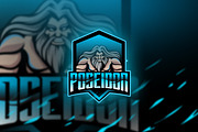 Poseidon Blue - Mascot & Esport Logo