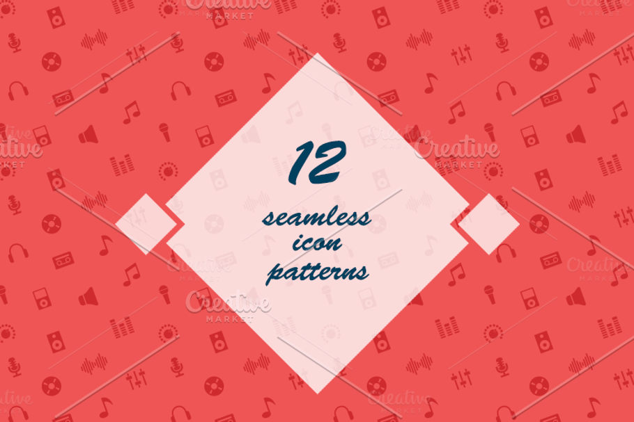 12 Seamless Icon Patterns