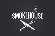Smokehouse logo design background.