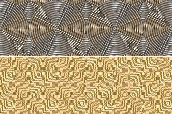 10 Art Deco Metal Rings Patterns in Textures - product preview 3