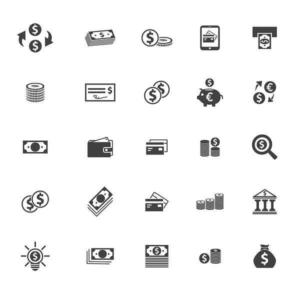20 money, cash, coins icons in Credit Card Icons - product preview 1