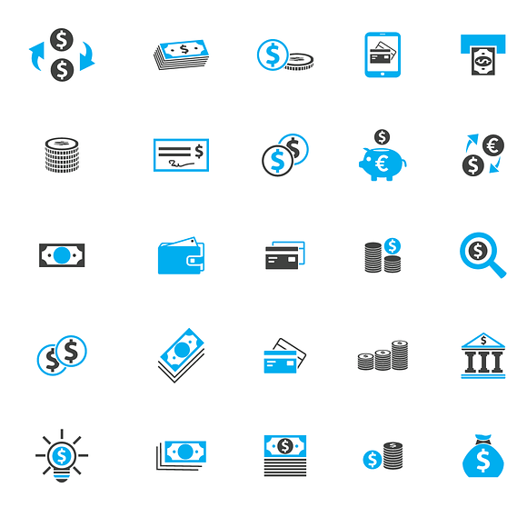 20 money, cash, coins icons in Credit Card Icons - product preview 2