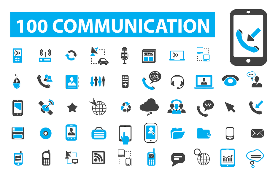 100 communication icons in Communication Icons - product preview 8