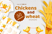 Chickens and wheat