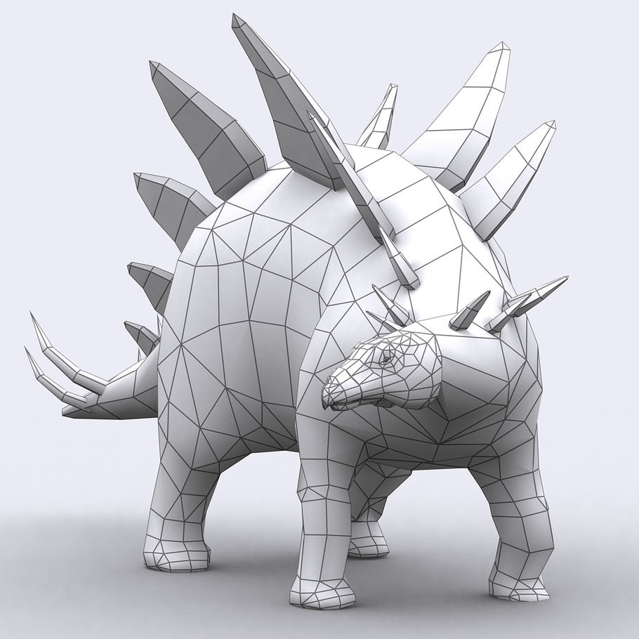 3DRT - Dinosaurs - Stegosaurus in Animals - product preview 1