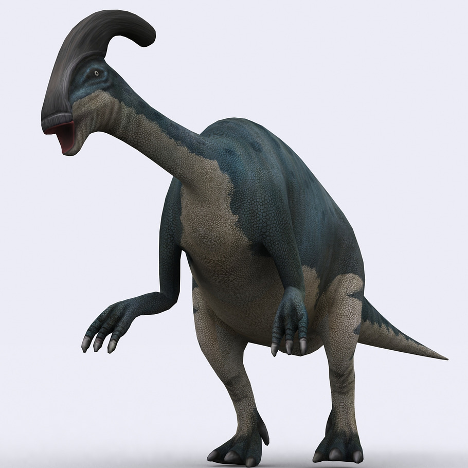 3DRT - Dinosaurs - Parasaurolophus in Animals - product preview 1
