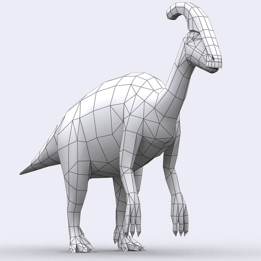 3DRT - Dinosaurs - Parasaurolophus in Animals - product preview 2