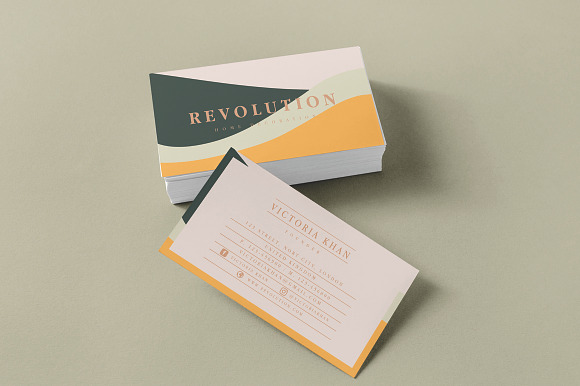 Revolution Business Cards in Business Card Templates - product preview 2