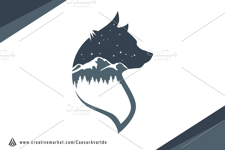 Wolf Mountain Logo Template in Logo Templates - product preview 8