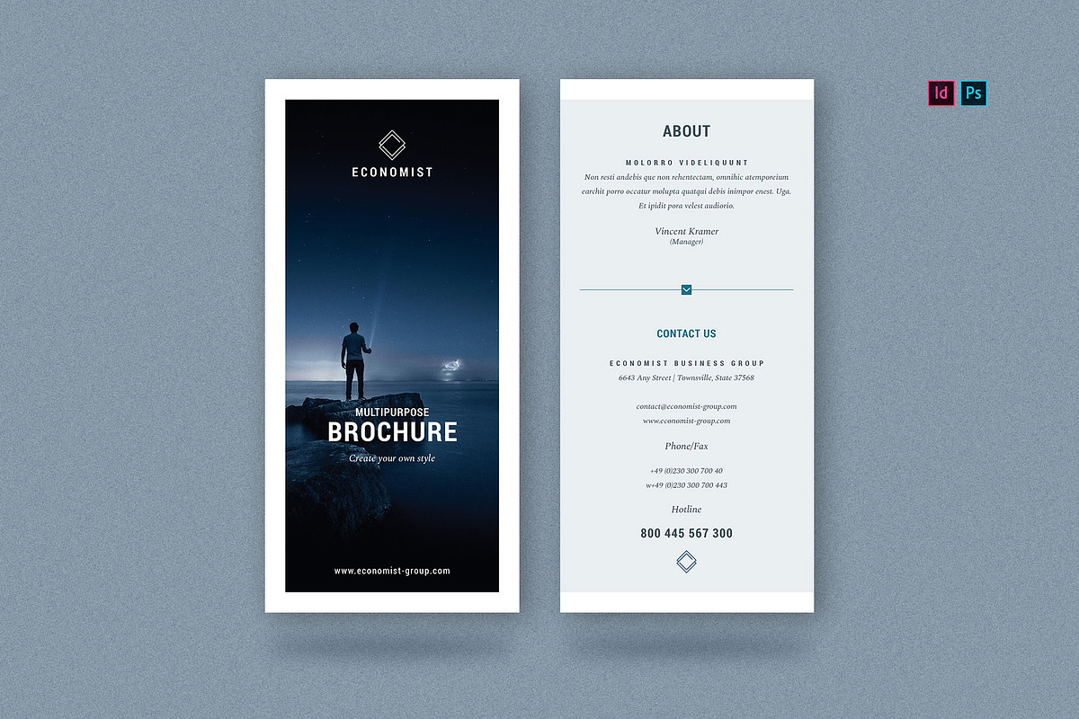 Economist - Trifold Brochure in Brochure Templates - product preview 8