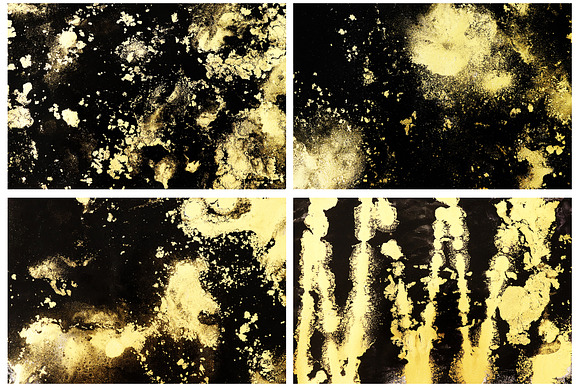 Black Gold Ink Textures in Textures - product preview 1