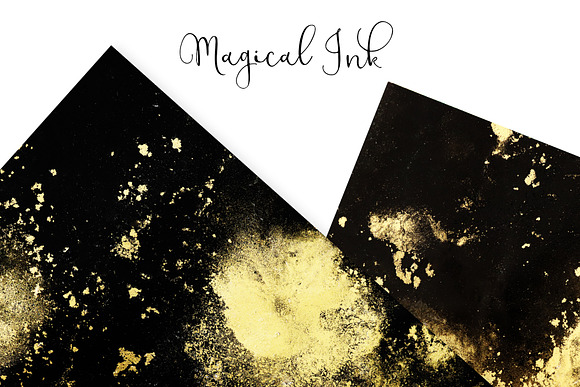 Black Gold Ink Textures in Textures - product preview 3