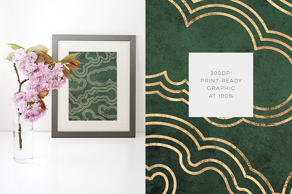Lapis & Malachite Gold Marble Slabs in Patterns - product preview 1