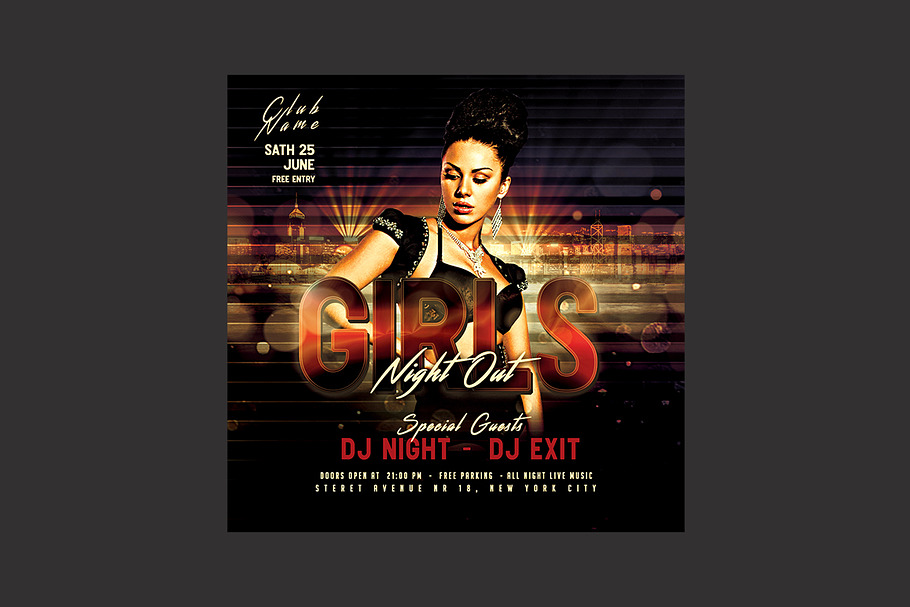 Girls Night Out Party Flyer