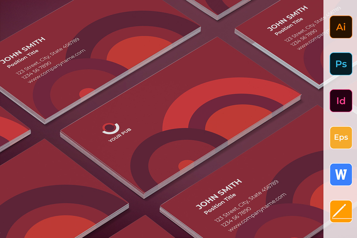 Pub Business Card in Business Card Templates - product preview 8