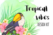 Tropical Vibes Vector Design Kit