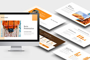 Bezia : Orange Pitch Deck Powerpoint