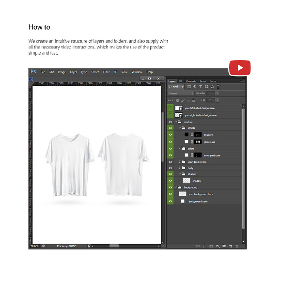 T-Shirt Mockup in Print Mockups - product preview 2