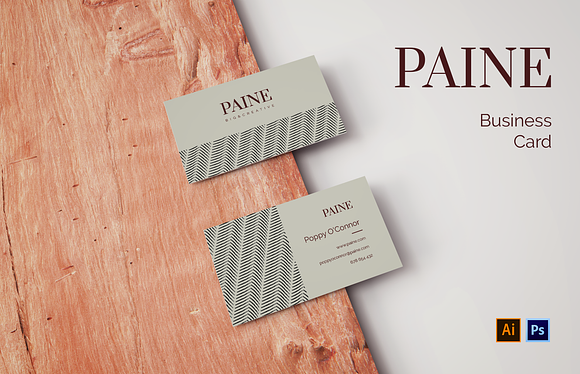 PAINE Business Card in Business Card Templates - product preview 3