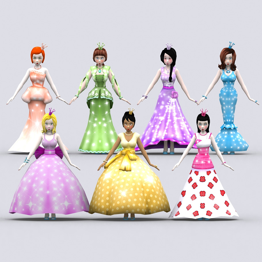 3DRT - Fantasy princesses pack in Fantasy - product preview 14