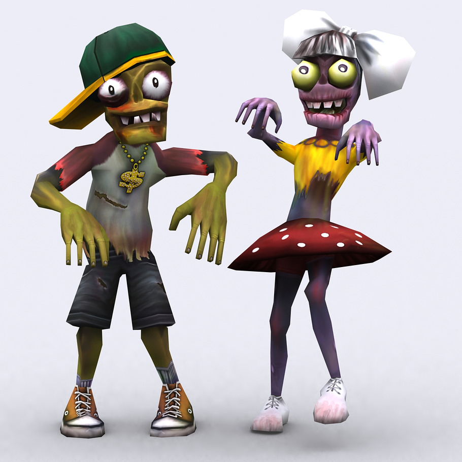 3DRT - Toonworld Zombie Family in Fantasy - product preview 1