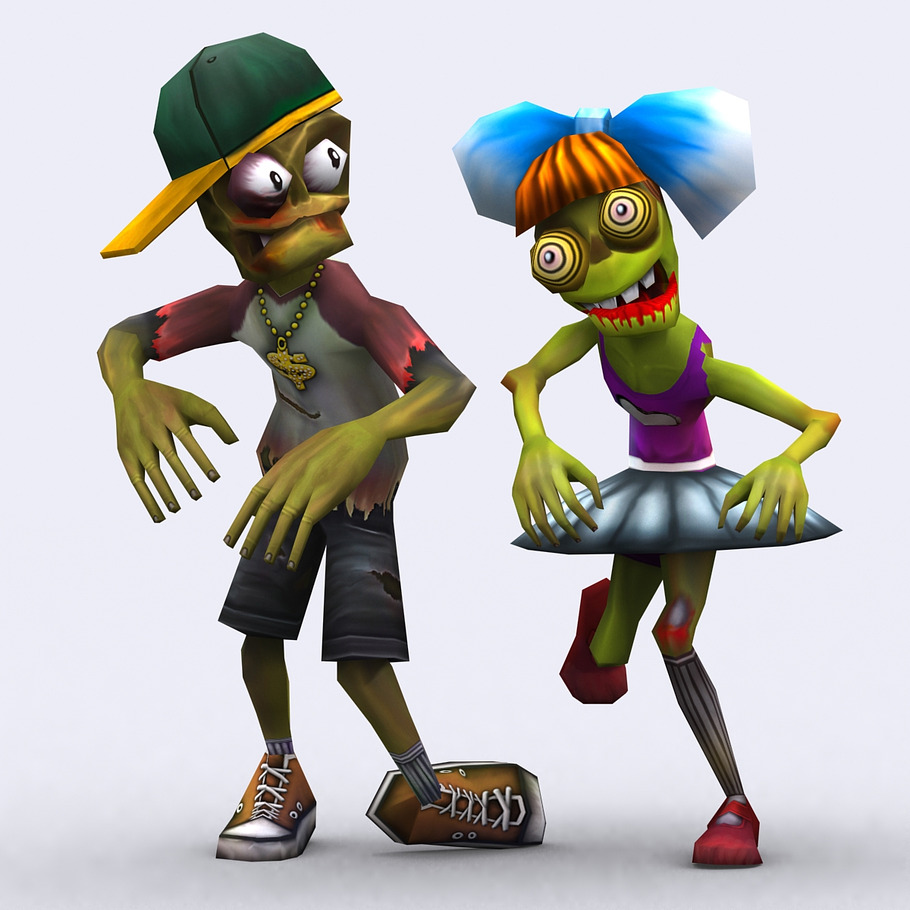 3DRT - Toonworld Zombie Family in Fantasy - product preview 5