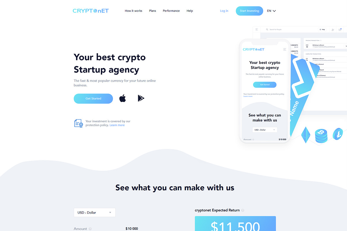 Cryptonet - Cryptocurrency HTML in HTML/CSS Themes - product preview 8